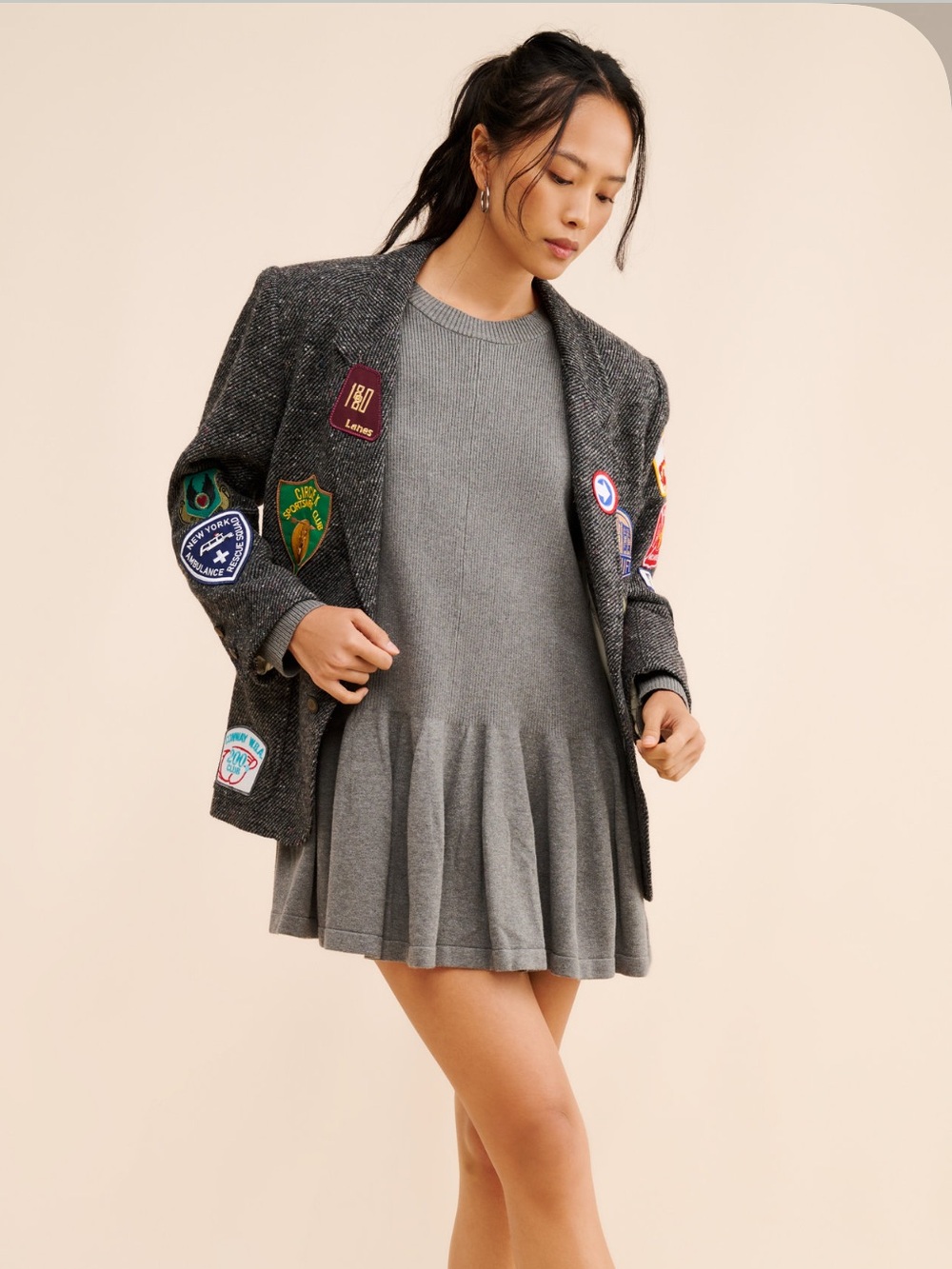 Free People Time On My Side Mini Dress - Size M (Gray)